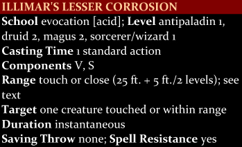Illimar's Lesser Corrosion